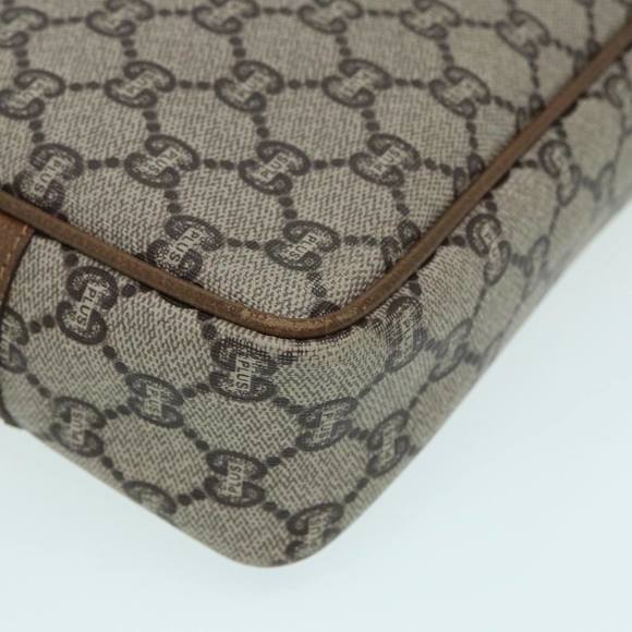 GUCCI GG Plus Supreme Clutch Bag PVC Beige Auth mr376 - Picture 15 of 16